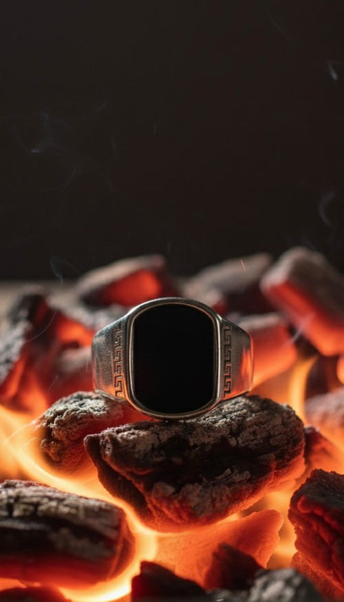 Black Onyx Signet Ring