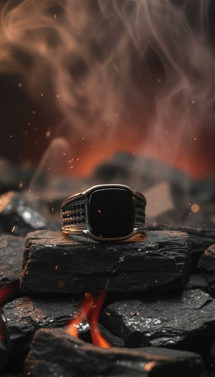 Midnight Onyx Signet Ring