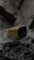 Noir Gold Signet Ring