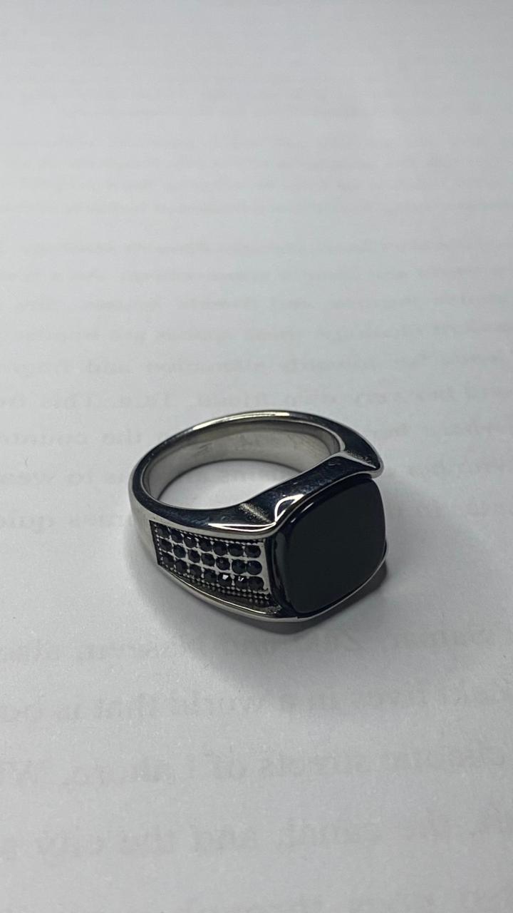 Midnight Onyx Signet Ring