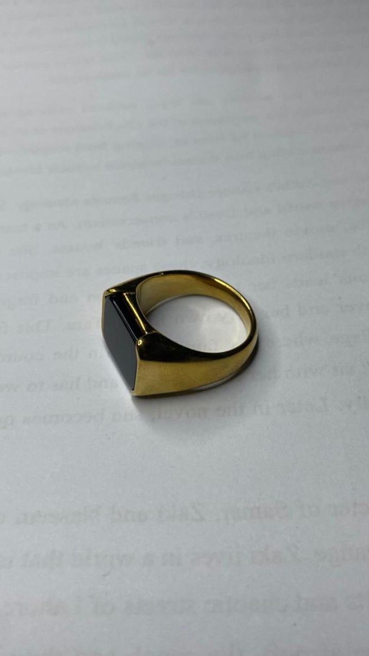 Noir Gold Signet Ring