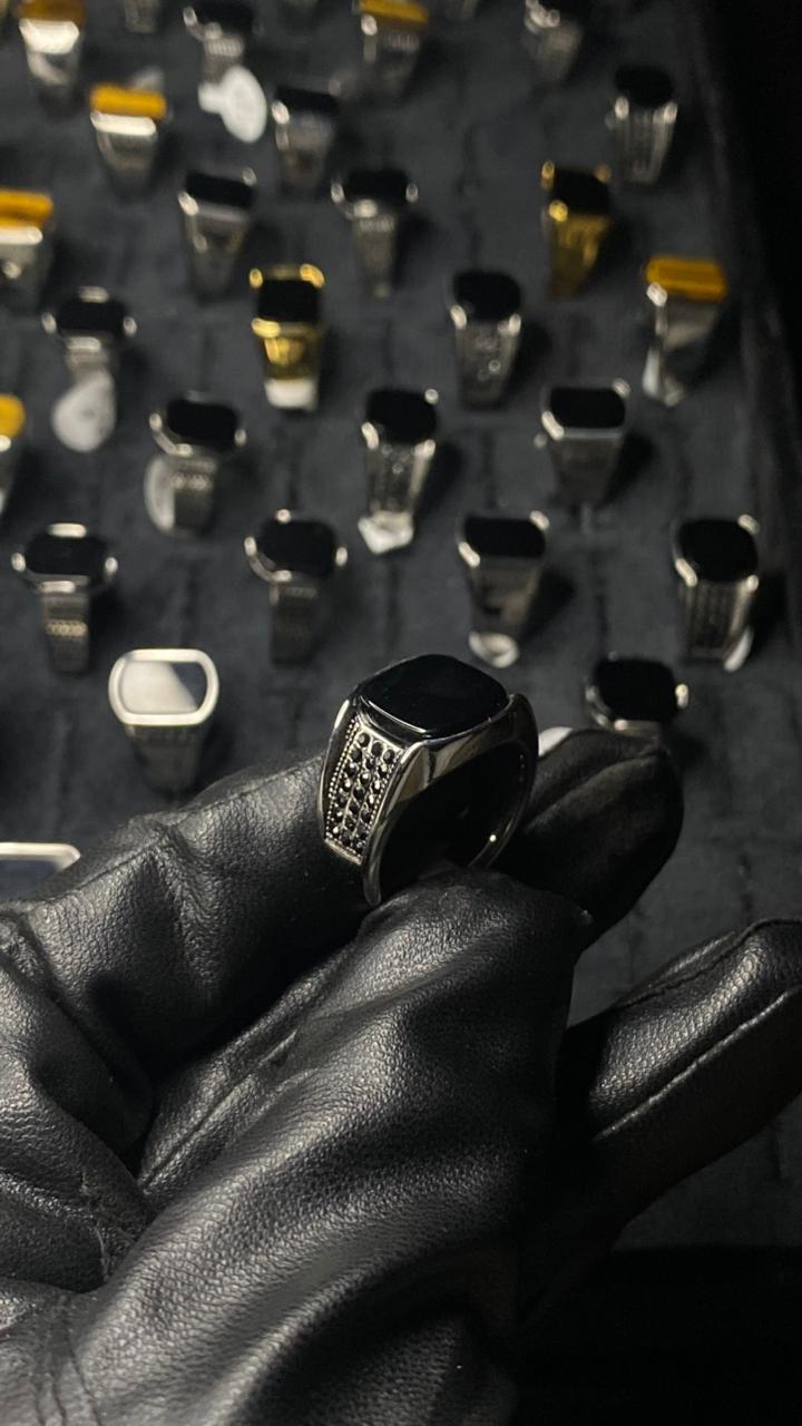 Midnight Onyx Signet Ring