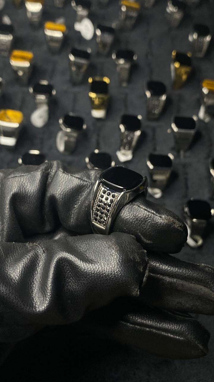 Midnight Onyx Signet Ring