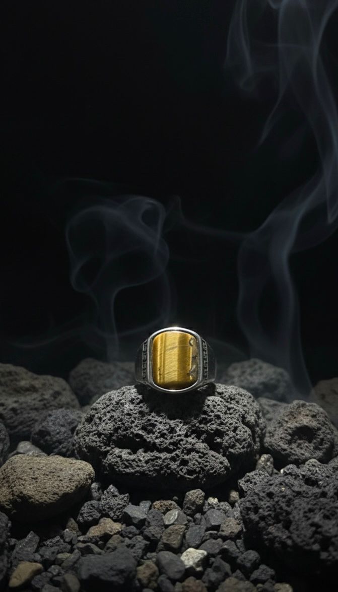 Royal Tiger Eye Signet Ring